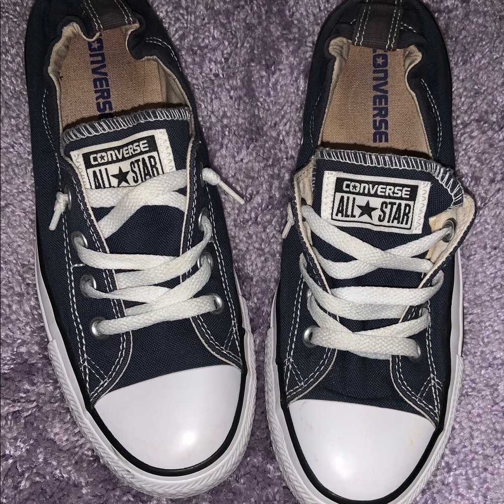 Navy Blue Slip on Converse